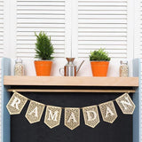 Acrylic Ramadan Banner White Eid Mubarak Hanging Garland Home Decor 2026