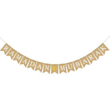 Jute Ramadan Mubarak Banner Moon Star Mantel Fireplace Home Decorations