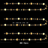Gold Star Garland Hanging Decorations Twinkle Stars Birthday Baby Shower Party
