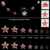 Rose Gold Star Garland Twinkle Hanging Decorations Baby Shower Birthday Ramadan Party