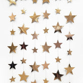 157ft Champagne Gold Star Garlands Hanging Star Decorations Streamer Banner