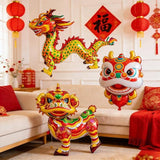 2026 Chinese Vietnamese New Year Foil Balloons Dragon Lion Zodiac Horse Party Decor