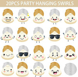 Dumpling Hanging Swirl Decorations, Baby Shower Birthday Party, 20 PCS