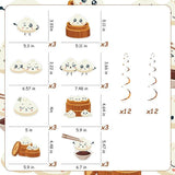 24 PCS Dumpling Theme Hanging Swirls Ceiling Streamers Chinese Food First Birthday Party