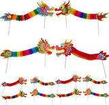12 PCS Chinese Paper Dragon 3D DIY Decorations Chinese New Year Party Supplies