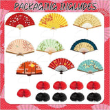9 PCS Folding Fans Honeycomb Centerpieces Birthday Table Decorations Party Supplies