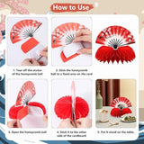9 PCS Hibachi Honeycomb Centerpieces Japanese Party Decorations Sushi Table Decor