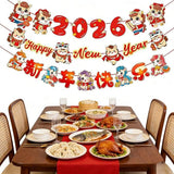 2026 Chinese New Year Bunting: Year of the Horse Party Decorations (4PCS)
