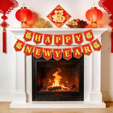 2026 Chinese New Year Banner Red Gold Horse Spring Festival Party Decor