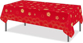 1 Pack Chinese New Year Plastic Tablecloth 54x87 Inch Rectangular Party Table Cover