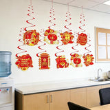 2026 Chinese New Year Hanging Swirls Decorations Kit 24pcs Zodiac Horse Party Supplies