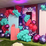 123 PCS Metallic Purple Balloons Arch Kit Multi Size Chrome Party Decorations