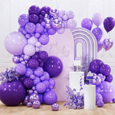 142 PCS Purple Balloon Arch Kit Multi Size Metallic Lilac Pastel Party Decorations
