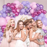 157 PCS Pink Purple Balloon Arch Kit Metallic Pastel Confetti Party Decorations