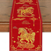 2026 Lunar New Year Table Runner Year of The Horse Spring Festival Decor 13x47 Inch