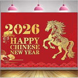 2026 Chinese New Year Photography Backdrop Lucky Cloud Year of The Horse 8x6 Ft