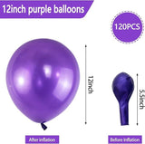 Pearl Purple Balloons 120pcs 12 Inch Royal Latex Party Decorations