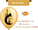 30 Pcs Ramadan Mubarak Balloons Gold Blue Eid Latex Decorations for Eid