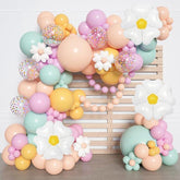 Daisy Balloon Garland Kit: Pastel Confetti, Floral Party Arch