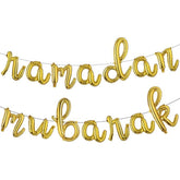 16 Inch Lowercase Eid Mubarak Foil Balloons Gold Ramadan Party Decoration