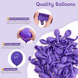 Purple Balloons 60PCS 12 Inch Dark Royal Purple for Birthday Baby Shower Wedding Party