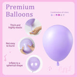 Pink Purple Balloons 61PCS 12 Inch Confetti Metallic with Ribbon for Wedding Birthday Party