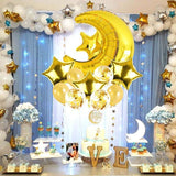 Gold Moon and Star Balloon Set: Celestial Party Decor