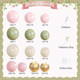 Sage Green Pink Gold Balloon Arch Kit for Boho Baby Shower Wedding Party