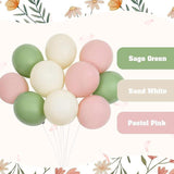 141pcs Pink Green Balloon Arch Garland Kit Pastel Baby Shower Party