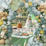 151pcs Dusty Blue Green Balloon Arch Kit Pastel Baby Shower Wedding Party