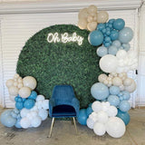 140pcs Dusty Baby Blue Balloon Arch Kit Slate Fog Baby Shower Birthday Party