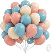 Gender Reveal Balloon Set 60pcs Dusty Pink Blue White Baby Shower Party