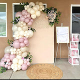 Cavern Pink Balloon Arch Boho Dusty Blush Rose Birthday Baby Shower Party