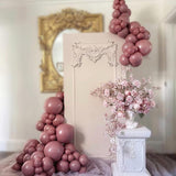 Dusty Pink Double Stuffed Balloon Arch 108pcs Boho Baby Shower Birthday Party