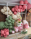 Sage Green Pink Balloon Arch Kit 200pcs Mixed Sizes Party Decor