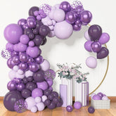 153 Pcs Purple Balloon Garland Arch Kit Lavender Metallic Confetti Balloons