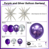 Dark Purple Balloon Arch Kit 110 Pcs Pastel Metallic Garland Party Decorations