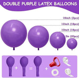 Dark Purple Double Stuffed Lavender Balloon Garland Arch Kit Party Decorations