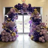 Purple & Gold Balloon Garland Kit: 162 Pcs Party Decor