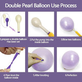 Purple White Balloon Garland Kit Pearl Pastel Lavender Lilac Arch Decor