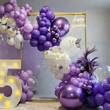 Purple Balloon Garland Kit 102pcs Mixed Sizes 18 12 10 5 Inch Party Decorations