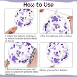 Purple Black Silver Balloons 65pcs 12 Inch Confetti Party Decorations
