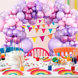 Pink Purple Balloon Arch Kit Mixed Sizes Confetti Balloons Party Decorations