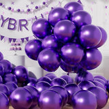 Party Balloons 50PCS 12 Inch Metallic Dark Purple for Birthday Graduation Wedding Party