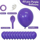 Purple Balloons 60PCS 12 Inch Dark Royal Purple for Birthday Baby Shower Wedding Party