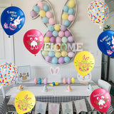 Happy Easter Balloons: Confetti, Bunny, Egg Party Decor (Set of 60)