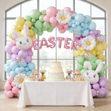 Easter Balloon Arch Kit Garland with Pastel Rainbow Balloons for Party Decor