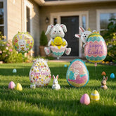 Easter Balloons Set of 7 Bunny Chick Egg Foil Party Decor for Spring Celebration