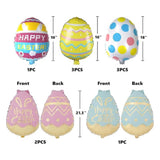 Easter Egg Balloons Set of 10 Happy Easter Bunny Foil Party Decor Supplies