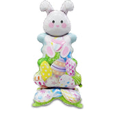 Easter Large Standing Bunny Egg Foil Balloons 3D Rabbit Party Decor for Kids
